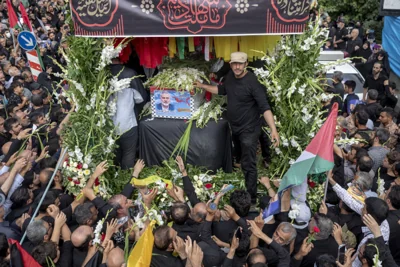 Image: Funeral Procession Held For Hamas Leader Ismail Haniyeh In Tehran