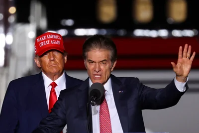 Dr Oz is a staunch Trump ally, appearing with him at a rally in 2022