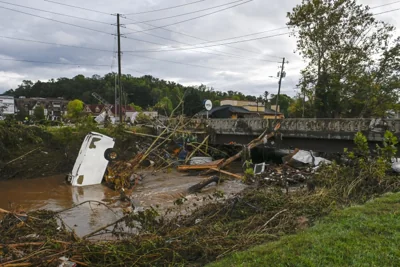 Aftermath of Hurricane Helene in Asheville