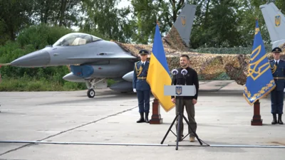 Украина впервые показала истребители F-16 в составе воздушных сил