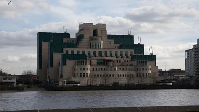 The MI6 building in London.