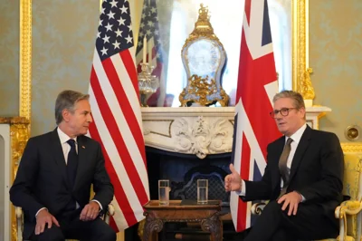 US Secretary of State Blinken in London for talks