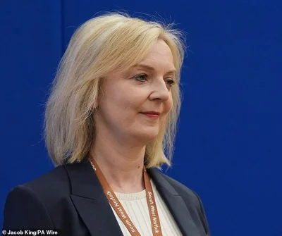 Liz Truss (pictured) reportedly spent her final days in office studying weather maps and preparing for UK radiation cases after American spies raised concerns that Putin was seriously close to launching a nuke