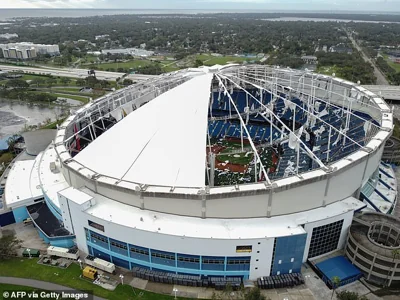 The home of the Tampa Bay Rays has been left completely devastated in its wake