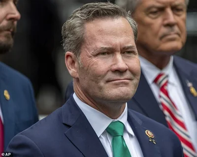 Rep. Michael Waltz, R-Fla., speaks outside the hush money criminal case of former president Donald Trump in New York, May 16, 2024