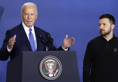 Joe Biden and Volodymr Zelensky