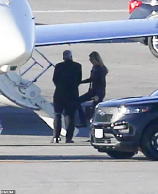 Melania was seen walking onto a jet, followed by Barron who towered over his security detail. Secret Service agents were seen boarding the private Cessna Citation plane after the family