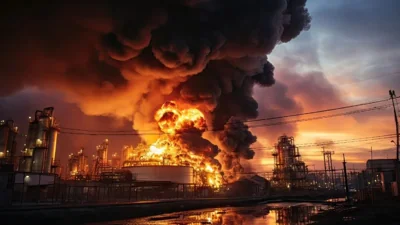 Силы обороны поразили нефтебазу в Курской области