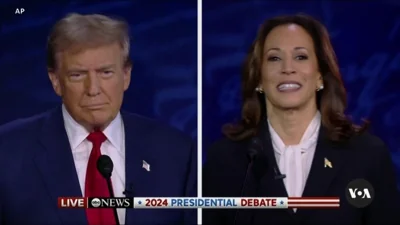 Trump, Harris exchange barbs on debate stage