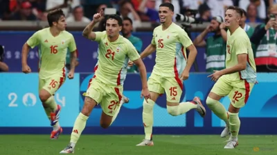 Camello double gives Spain Olympic football gold with 5-3 extra-time win over France