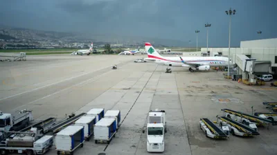Ливанский лайнер в аэропорту