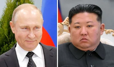 Vladimir Putin and Kim Jong-un