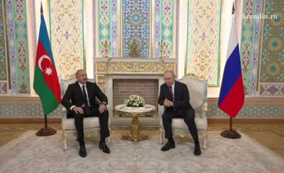 Алиев поблагодарил Путина за информацию о крушении самолёта AZAL