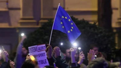 У Грузії студенти вийшли на мітинг проти результатів парламентських виборів