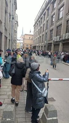 Более ста человек стоят в Москве у приемной президента, чтобы подать обращения против закона об убийстве бездомных животных