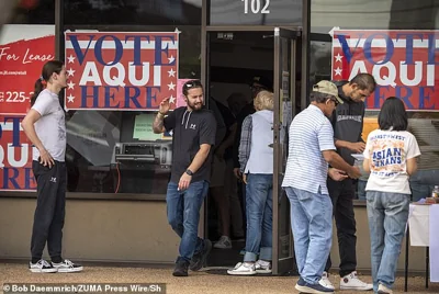 A polling place in north Austin in Texas