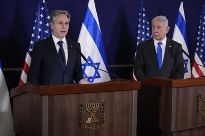 Benjamin Netanyahu and Antony Blinken 