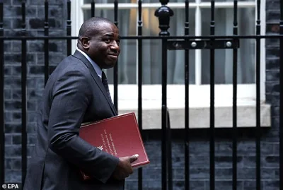 David Lammy arrives at 10 Downing Street for a cabinet meeting in London on October 15