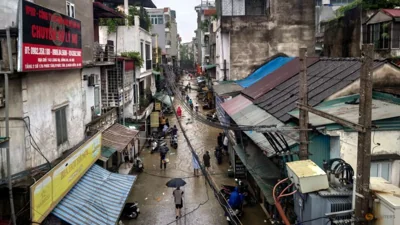 Parts of Hanoi remain flooded as landslides hit northern Vietnam