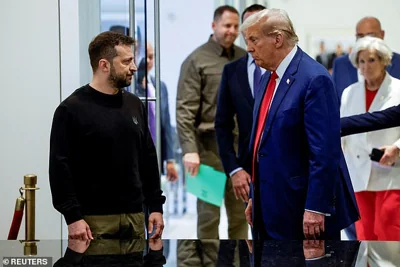 Trump and Ukraine's President Volodymyr Zelensky meet at Trump Tower in New York in September