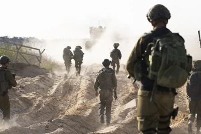 This photo released by the Israeli military shows ground operations inside Gaza, November 2, 2023