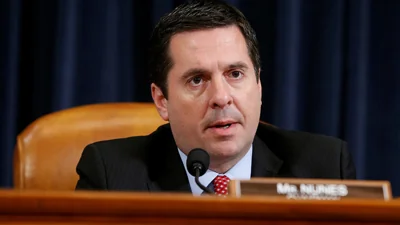 Chairman of the House Intelligence Committee Devin Nunes (R-CA) questions FBI Director James Comey and National Security Agency Director Mike Rogers during a hearing into alleged Russian meddling in the 2016 U.S. election on Capitol Hill in Washington, U.S., March 20, 2017. REUTERS/Joshua Roberts - RC113F83CA00