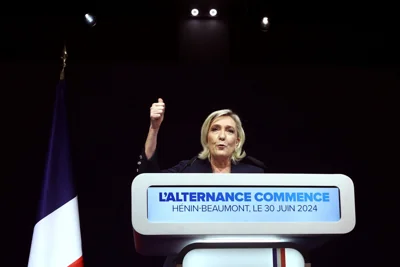 Marine Le Pen’s National Rally party have taken the lead in France’s parliamentary elections, exit polls say