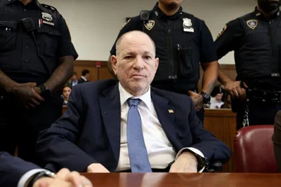 Harvey Weinstein at the defendant’s table.