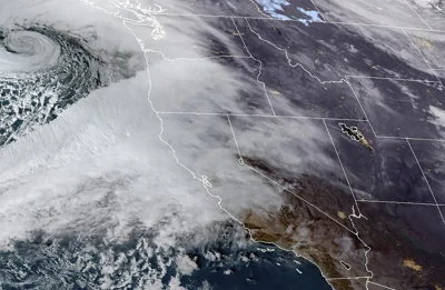 Satellite image of atmospheric river