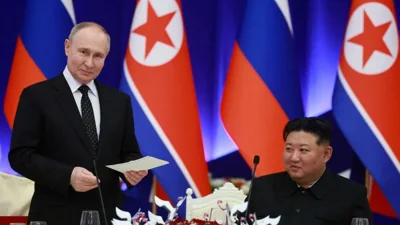 Russia's President Vladimir Putin and North Korea's leader Kim Jong Un