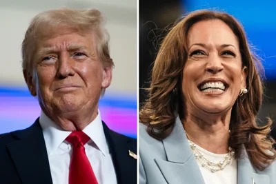 Kamala Harris Donald Trump favorability poll chart