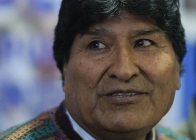 Evo Morales, former president and current president of the MAS party, gives a press conference in La Paz, Bolivia, April 11, 2024. AP PHOTO