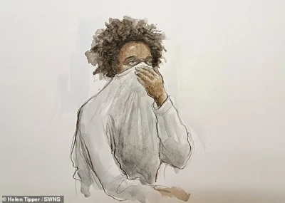 Rudakubana seen in a court sketch