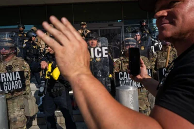 Social media algorithms boost L.A. protest misinformation in ‘combustible’ environment