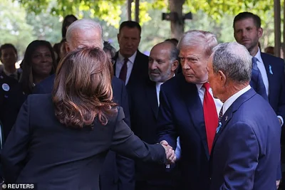 After meeting for the very first time face-to-face on the debate stage in Philadelphia, Kamala Harris and Donald Trump crossed paths again as they attended the 9/11 Memorial in New York City on Wednesday morning