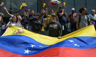 A protest against Maduro’s re-election in Caracas on Tuesday
