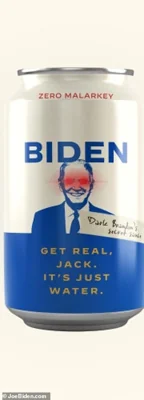 The can of water now for sale on JoeBiden.com