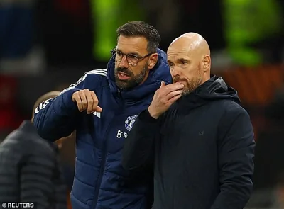 Ruud van Nistelrooy (left) will take over on an interim basis while United search for a successor