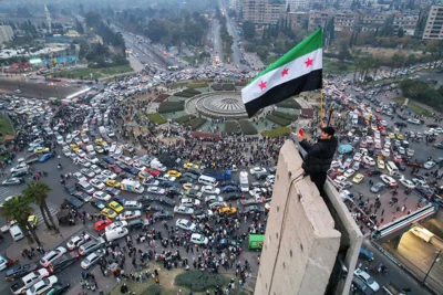 Syrians celebrate in Damascus