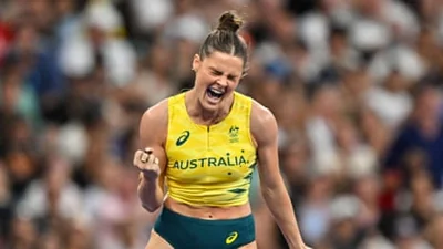 'It was honestly insane': Australian Nina Kennedy on winning Olympic pole vault gold – video