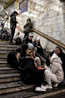 People Hide In The Kyiv Subway During A Russian Missile And Drone Attack