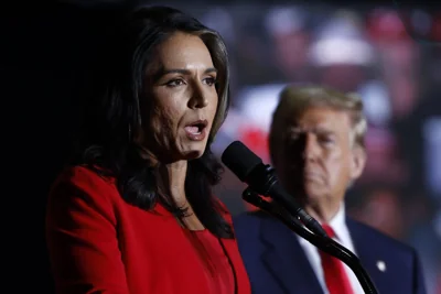 Tulsi Gabbard and Donald Trump