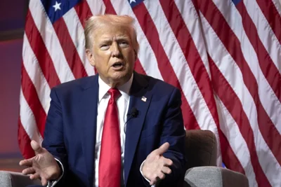 Image: Donald Trump Addresses National Association Of Black Journalists Convention politics political politician