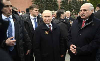 Russian dictator Vladimir Putin with long-time ally Belarus despot Alexander Lukashenko