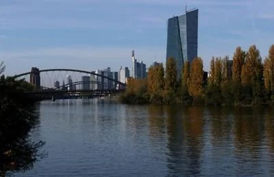 A general view shows the European Central Bank (ECB) building, in Frankfurt