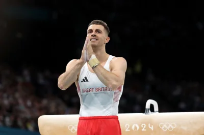 Max Whitlock was bidding to win a third pommel horse gold