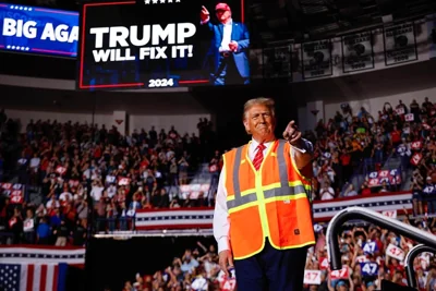 He thanked all of America's sanitation workers at the start of his speech