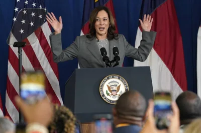 Vice President Kamala Harris speaks at a campaign event in Greensboro, N.C., Thursday, July 11, 2024. AP PHOTO