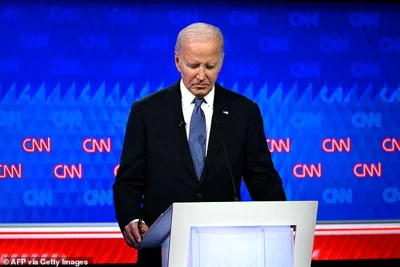 President Joe Biden fumbled for words in the debate