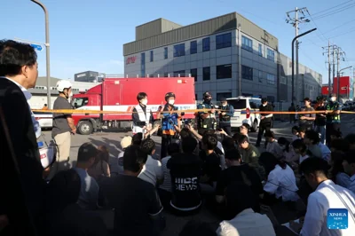 Several Chinese nationals confirmed dead in S. Korea's battery plant fire